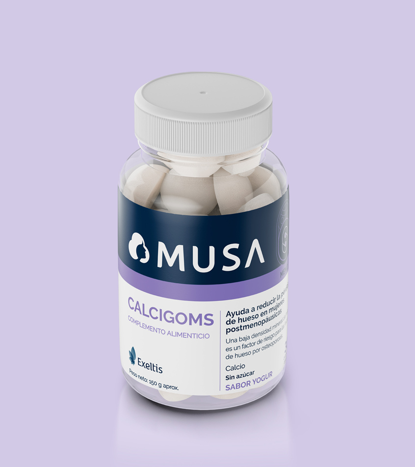 suplementos mujer para degaste en los huesos MUSA CALCIGOMS