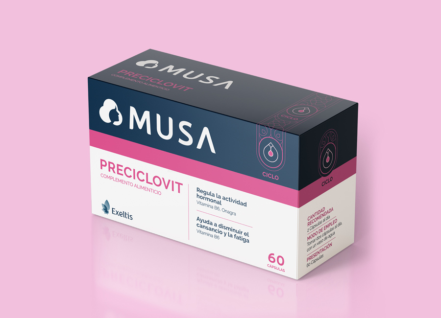 suplementos para síndrome premenstrual MUSA PRECICLOVIT